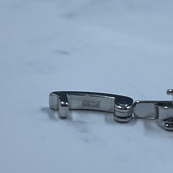 925 Sterling Silver DarkBlue Tennis Bracelet - Picture 8 of 8